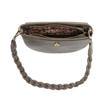 linda crescent crossbody bag w/ braided strap