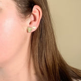 XL starburst heart studs