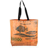 recycled feed bag shopping tote