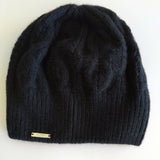 cashmere cable knit skully beanie