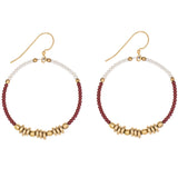 color blocked brass hoop