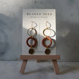 circle shape dangle minimalist hook earrings