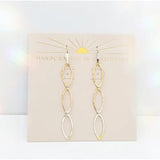 mixed metal elipse earrings