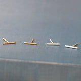 bar dash stud earrings