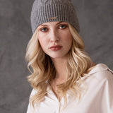 cashmere cable knit skully beanie