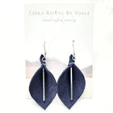 boho leaves w/ bar earrings
