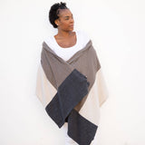 dreamsoft organic cotton travel scarf - colorblock