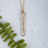 Lyric necklace with labradorite beads
