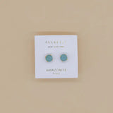 round cz gold earrings