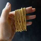 gold beaded stretch bracelets