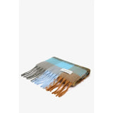 the reykjavik scarf, 100% recycled, blue & orange