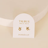 zodiac gold earrings