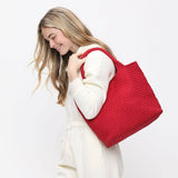 sky’s the limit - medium woven neoprene tote