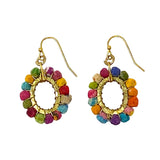 Kantha Milieu Oval Earrings