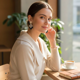 addie stud leather earrings