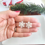 snowflake studs
