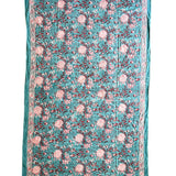 organic cotton block printed scarf