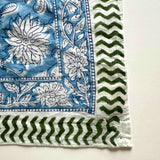 organic cotton block printed scarf