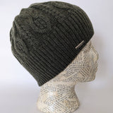 cashmere cable knit skully beanie