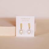 rectangle pearl drop earrings