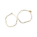 magdalena organic hammered freeform hoops