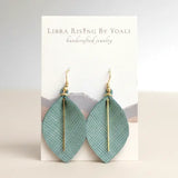 boho leaves w/ bar earrings