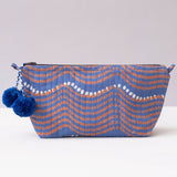 Waves Royal Block Printed Makeup Pouch