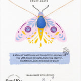 blue druzy alchemy necklace for inner strength