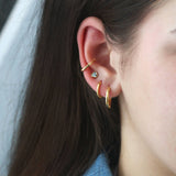 abalone heart stud earrings