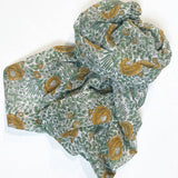 capri forest + mustard scarf