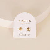 zodiac gold earrings