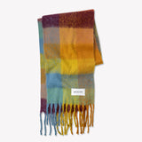 the reykjavik scarf, 100% recycled, yellow check