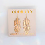 large fern earrings