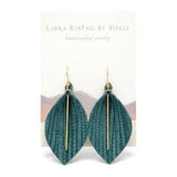 boho leaves w/ bar earrings