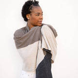 dreamsoft organic cotton travel scarf - colorblock