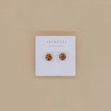 round cz gold earrings