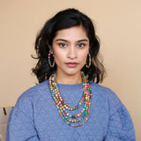 intertwining kantha necklace