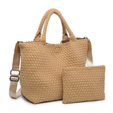 sky’s the limit - medium woven neoprene tote