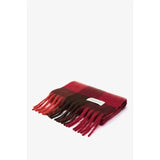the reykjavik scarf, 100% recycled, burgundy check