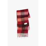 the reykjavik scarf, 100% recycled, burgundy check