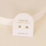 zodiac gold earrings