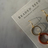 circle shape dangle minimalist hook earrings