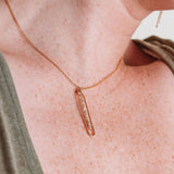 Lyric necklace with labradorite beads