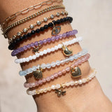 amethyst star affirmation charm bracelet