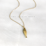 gold fish pendant necklace