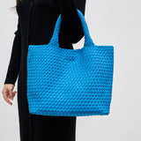 sky’s the limit - medium woven neoprene tote