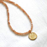 golden dune beaded necklace