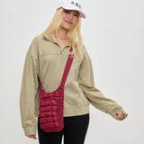 let it flow - quilted puffer water bottle crossbody