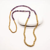 stone snake beaded necklace