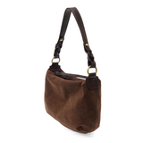 effie faux suede hobo bag with removable braided strap